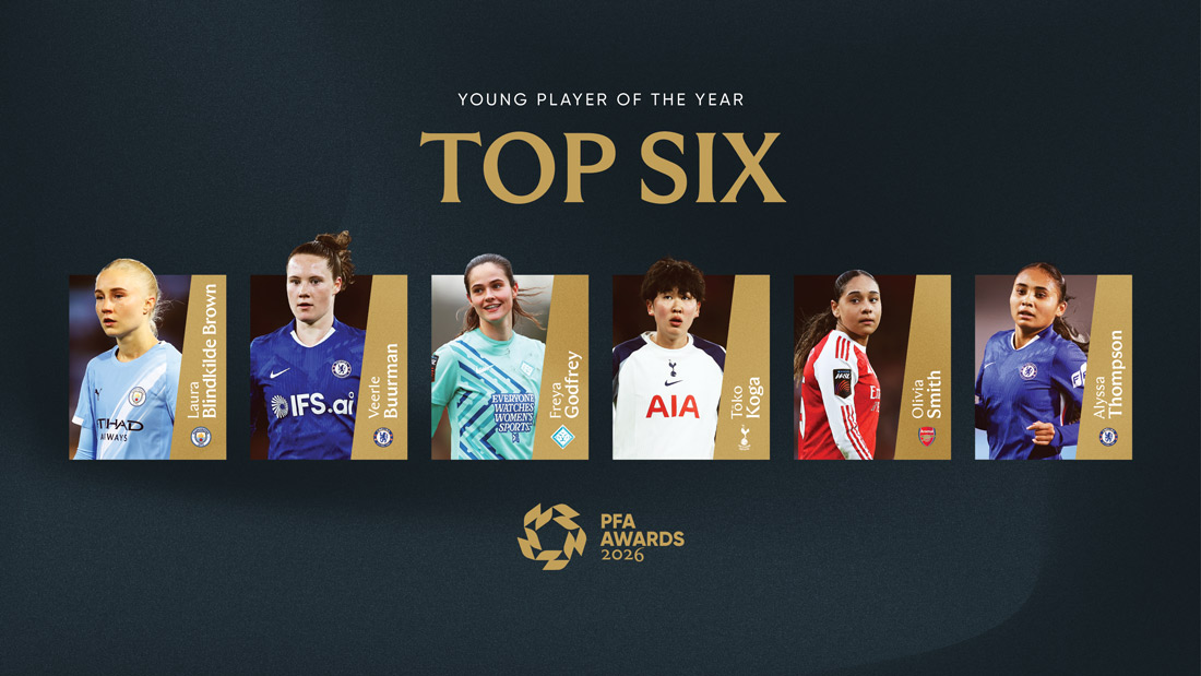 Women's PFA Young Player of the Year - Top Six 2026