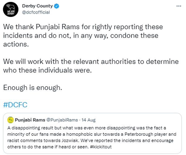 Derby County Twitter