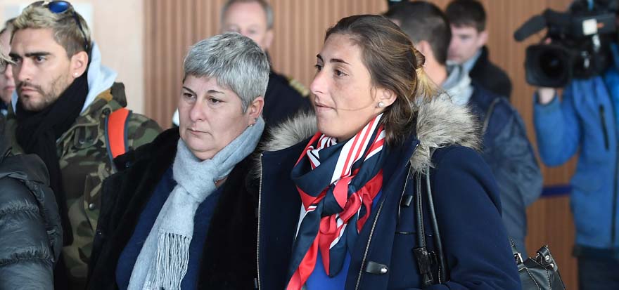Emiliano Sala's mother Mercedes and sister Romina