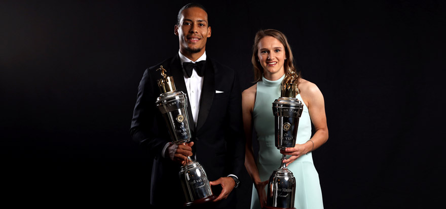 Virgil Van Dijk and Vivianne Miedema 