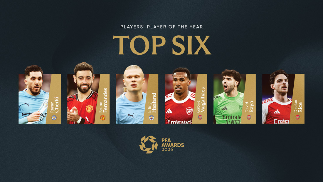 Men's PFA Players' Player of the Year - Top Six 2026