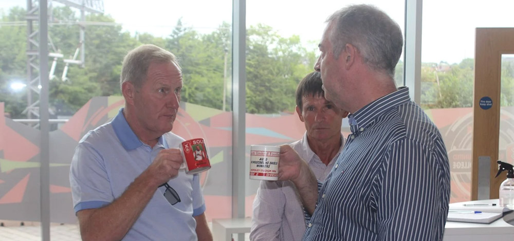 Breck alongside his trusted charges Richard Finney and Paul Stancliffe