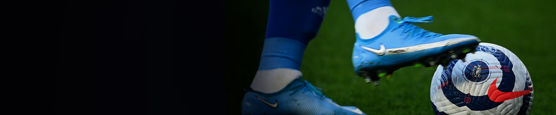 Footballer and ball