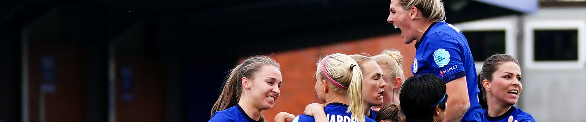 footballers celebrating