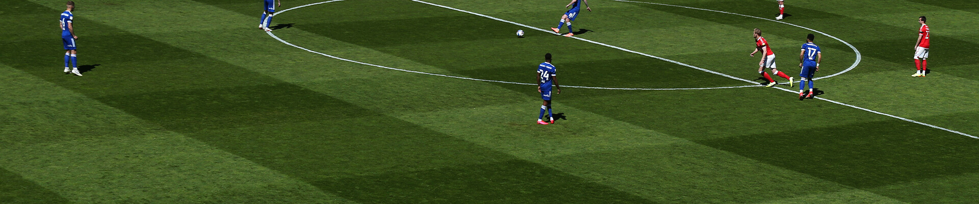 Football players on a pitch