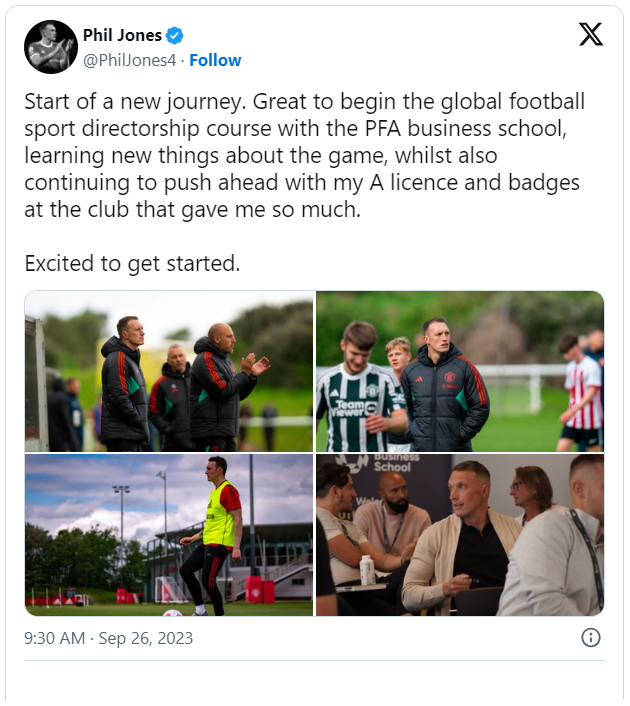 Phil Jones 'start of a new journey' with PFA Business School