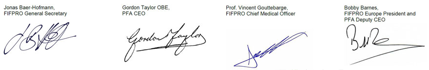 PFA and FIFPRO signatures