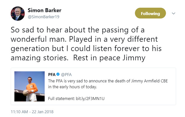 Simon Barker, PFA