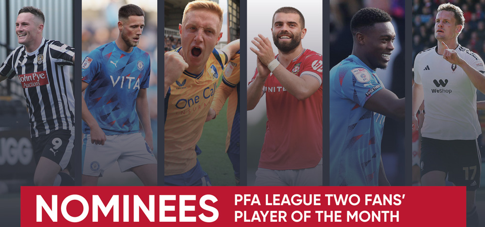 October PFA League Two Fans' Player of the Month