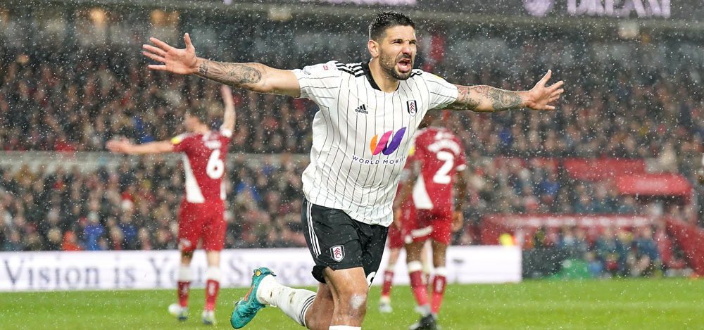 Aleksandar Mitrović celebrates 