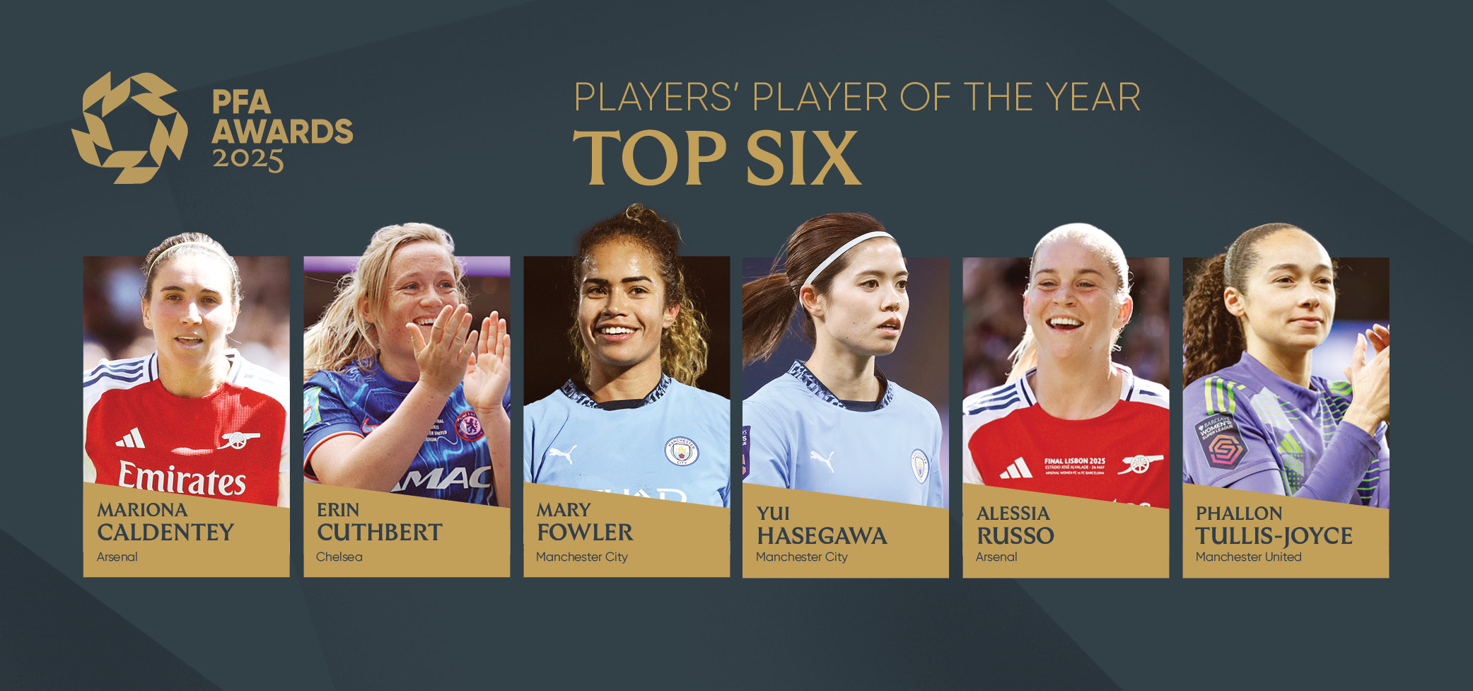 Women's PFA Players' Player of the Year - Top Six 2024/25