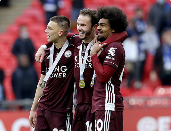 Leicester City celebrate